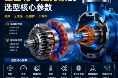 磁传动系统设计指南：磁齿轮与磁力泵的选型核心参数