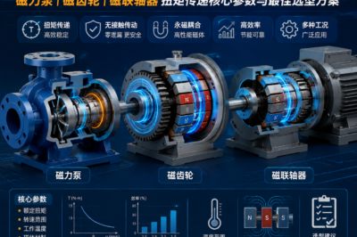 磁传动设计指南：磁力泵磁齿轮磁联轴器扭矩传递核心参数与最佳选型方案