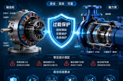 磁传动过载保护最佳实践：破解磁齿轮与磁力泵设计误区及工程方案
